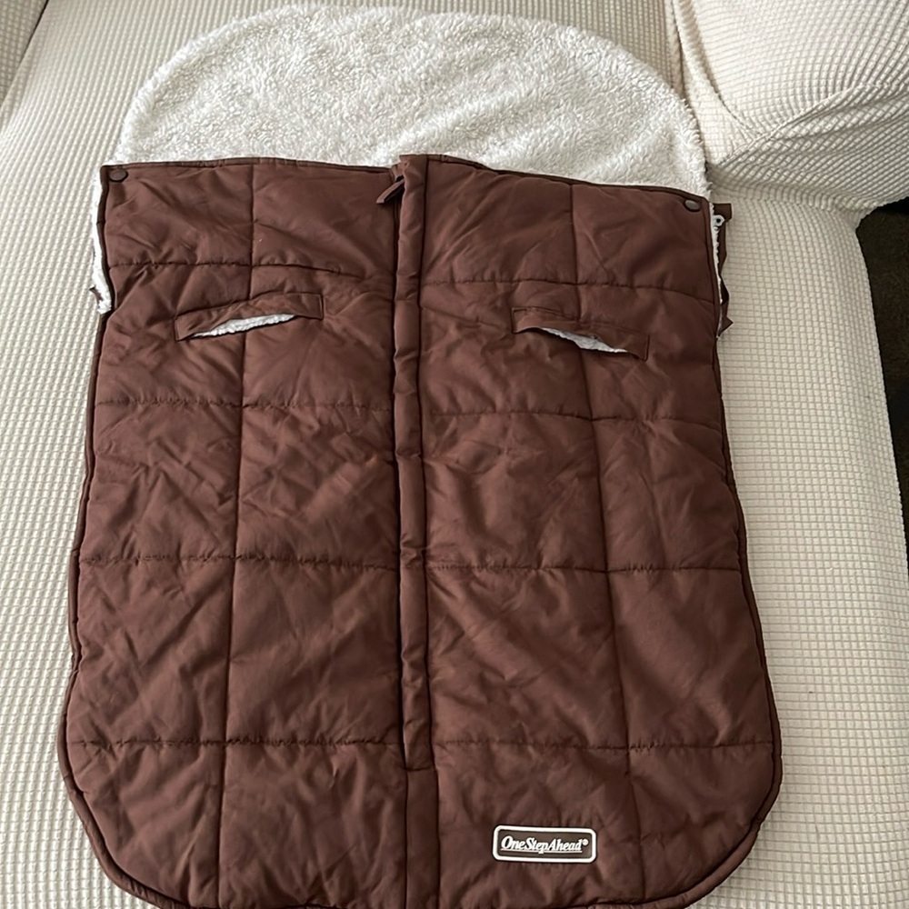 One step head fleece stroller cover